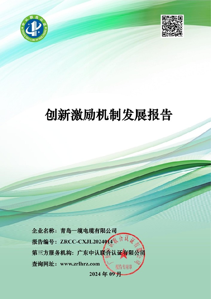 青島一纜電纜創(chuàng)新激勵(lì)機(jī)制發(fā)展報(bào)告